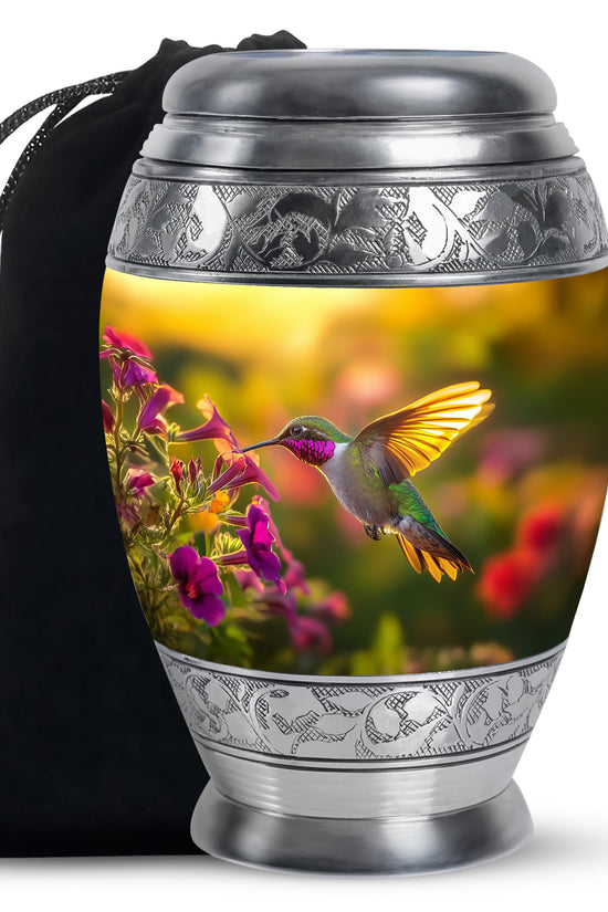Classic Hummingbird Memorial Urn - Artistic Funeral Urn For Male & Female