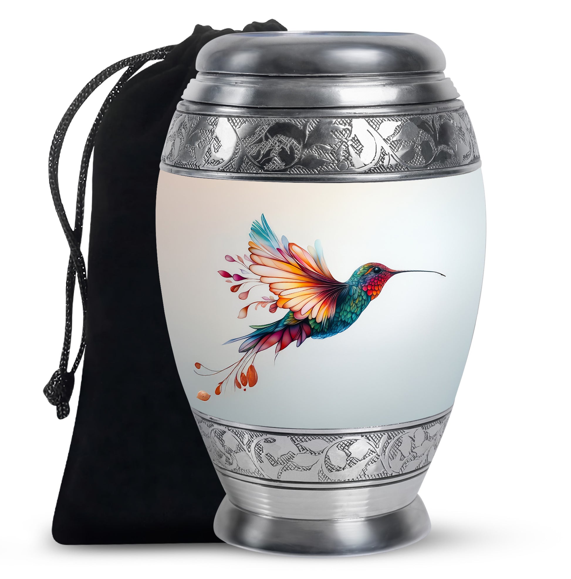 Colorful Hummingbird Cremation Urn -Artistic Memorial Urn For Loved Ones