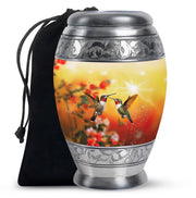 Nature Hummingbird Funeral Urn - Aluminium Memorial Urn For Loved Ones