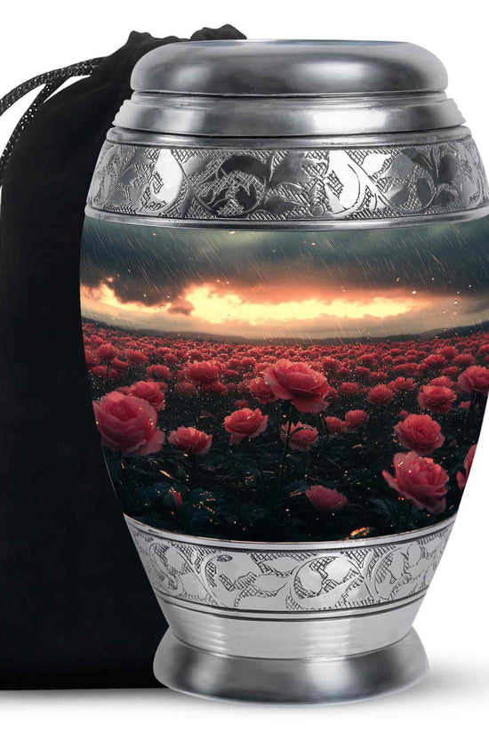 Red Rose Sunset Memorial Urn – Memorial Urn For Human Ashes