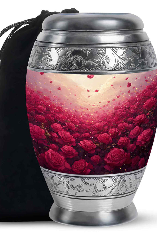 Rose Field Tribute Urn – Stylish Funeral Urn For Human Ashes