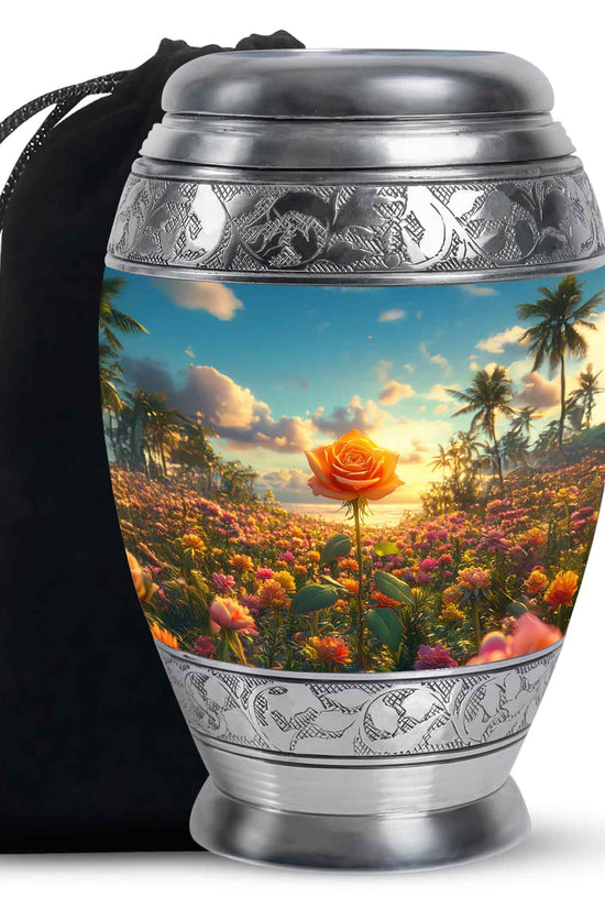 Flower Valley Memorial Urn - Beautiful Cremation Urn For Human Ashes