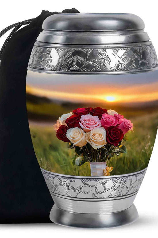 Rose Bouquet Creamtion Urn – Sunset Memorial Urn For Adults