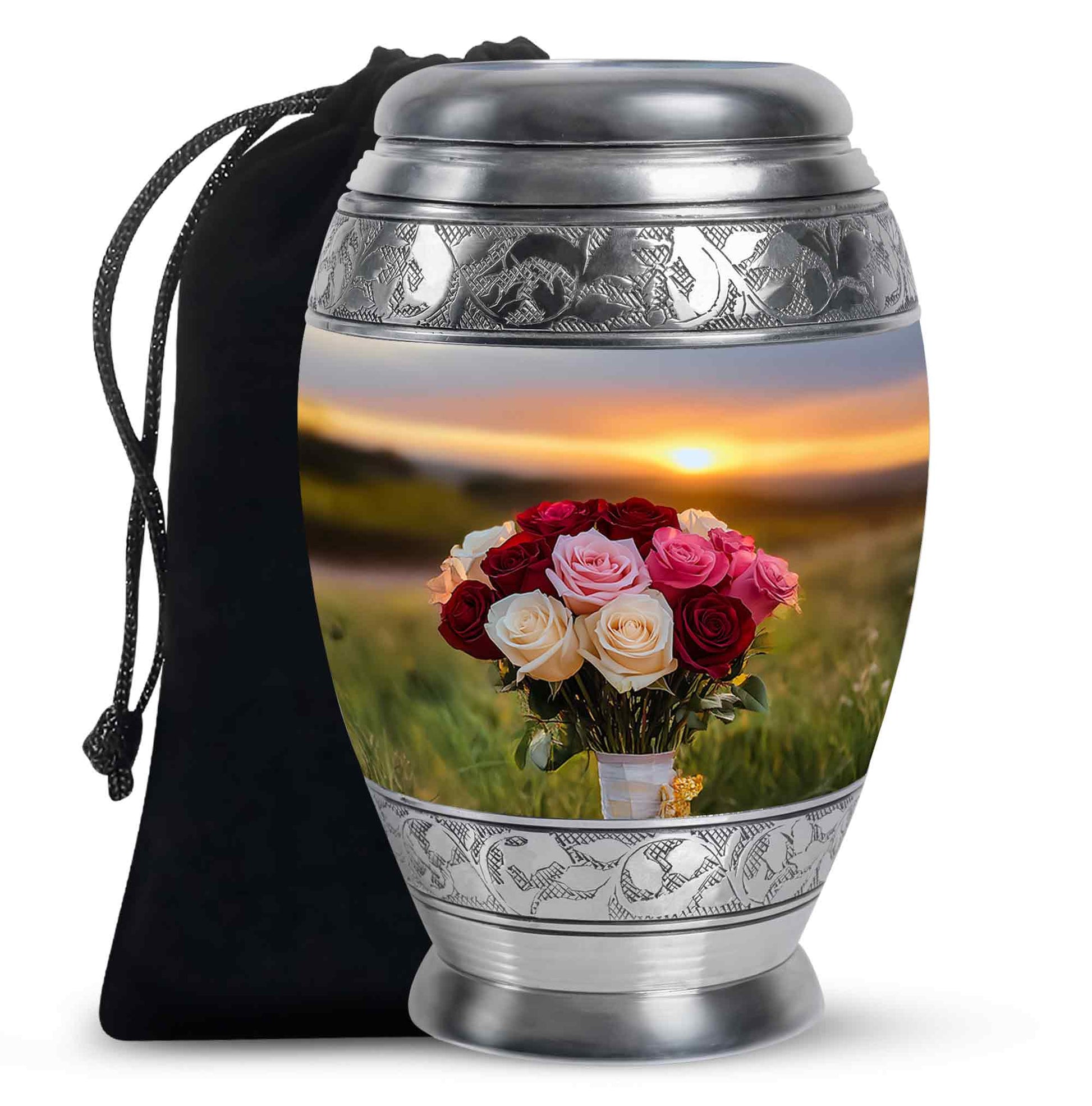 Rose Bouquet Creamtion Urn – Sunset Memorial Urn For Adults