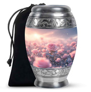 Pink Rose Cremation Urn - Beautiful Memorial Urn For Mother