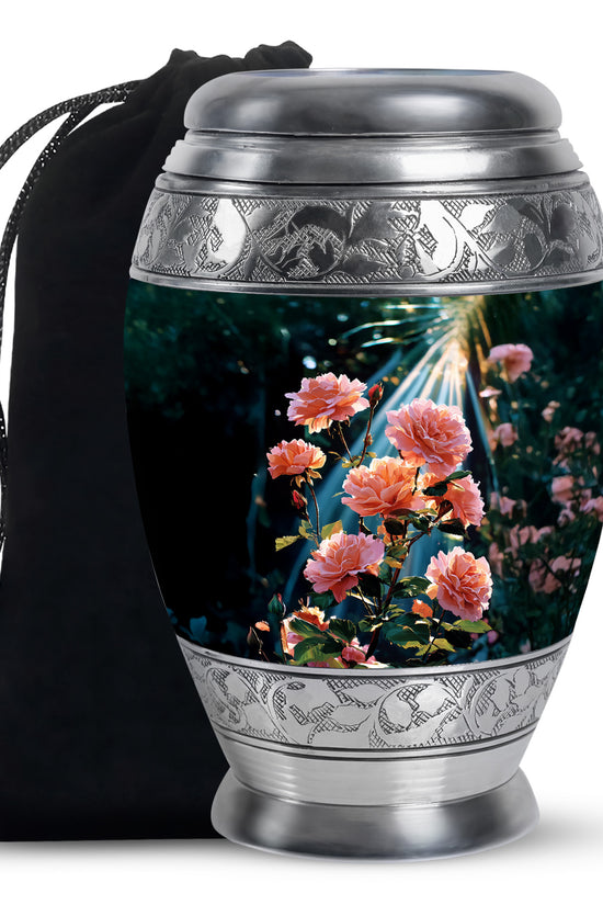 Rose Cremation Urn - Artistic Rose Memorial Urn For Adult Ashes