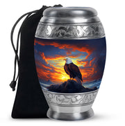 Bald Eagle Cremation Urn For Men - Bird Funeral Urn For Ashes