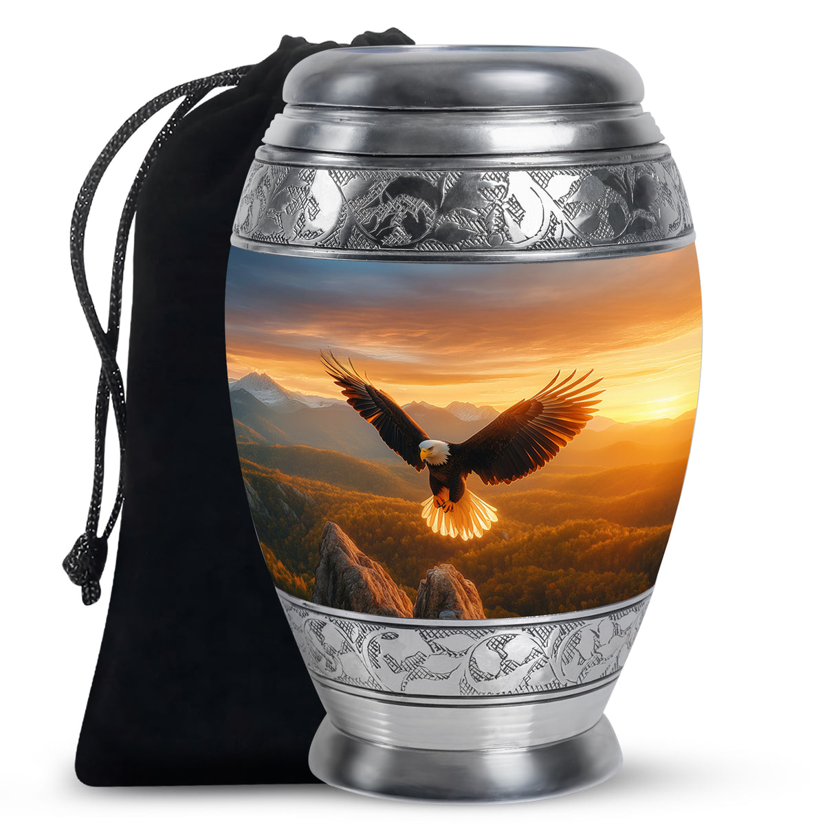 Flying Eagle Memorial Ashes Urn for Cremation - Urn For Ground Burial