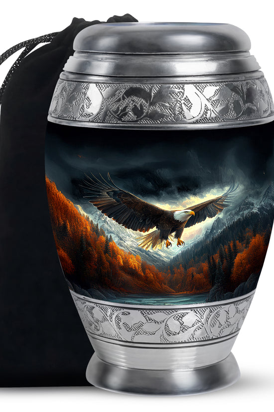 Bald Eagle Funeral Urn For Men & Women - Bird Cremation Urn