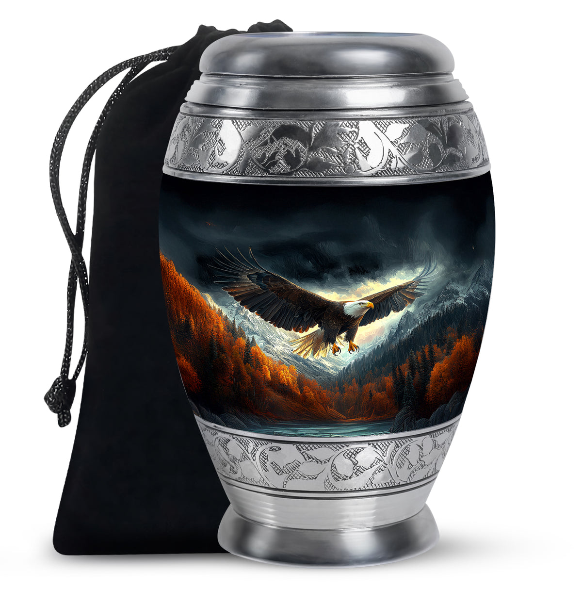 Bald Eagle Funeral Urn For Men & Women - Bird Cremation Urn