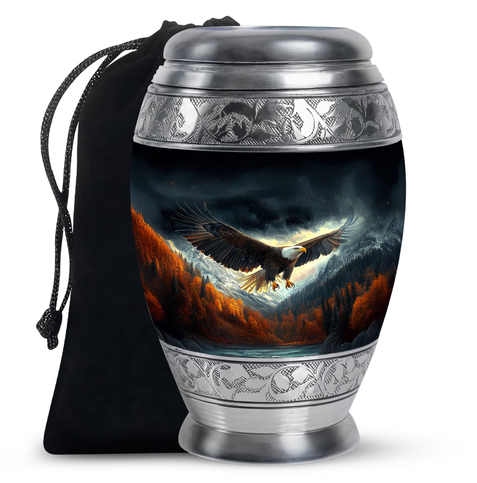 Bald Eagle Funeral Urn For Men & Women - Bird Cremation Urn