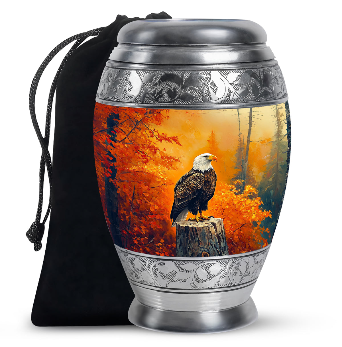 Orange Cremation Urn For Ashes - Bald Funeral Urn For Sale