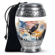 Patriotic Eagle Urn For Men - Military Tribute Cremation Urn For Ashes