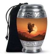 Golden Eagle Sunset Funeral Urn - Beautiful Memorial Urn For Female Ashes