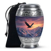Beautiful Mountain Theme Funeral Urn - Eagle Theme Memorial Urn For Ashes
