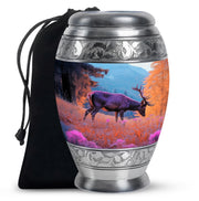 Deer Cremation Urn - Mountain Forest Memorial Urn For Loved Ones