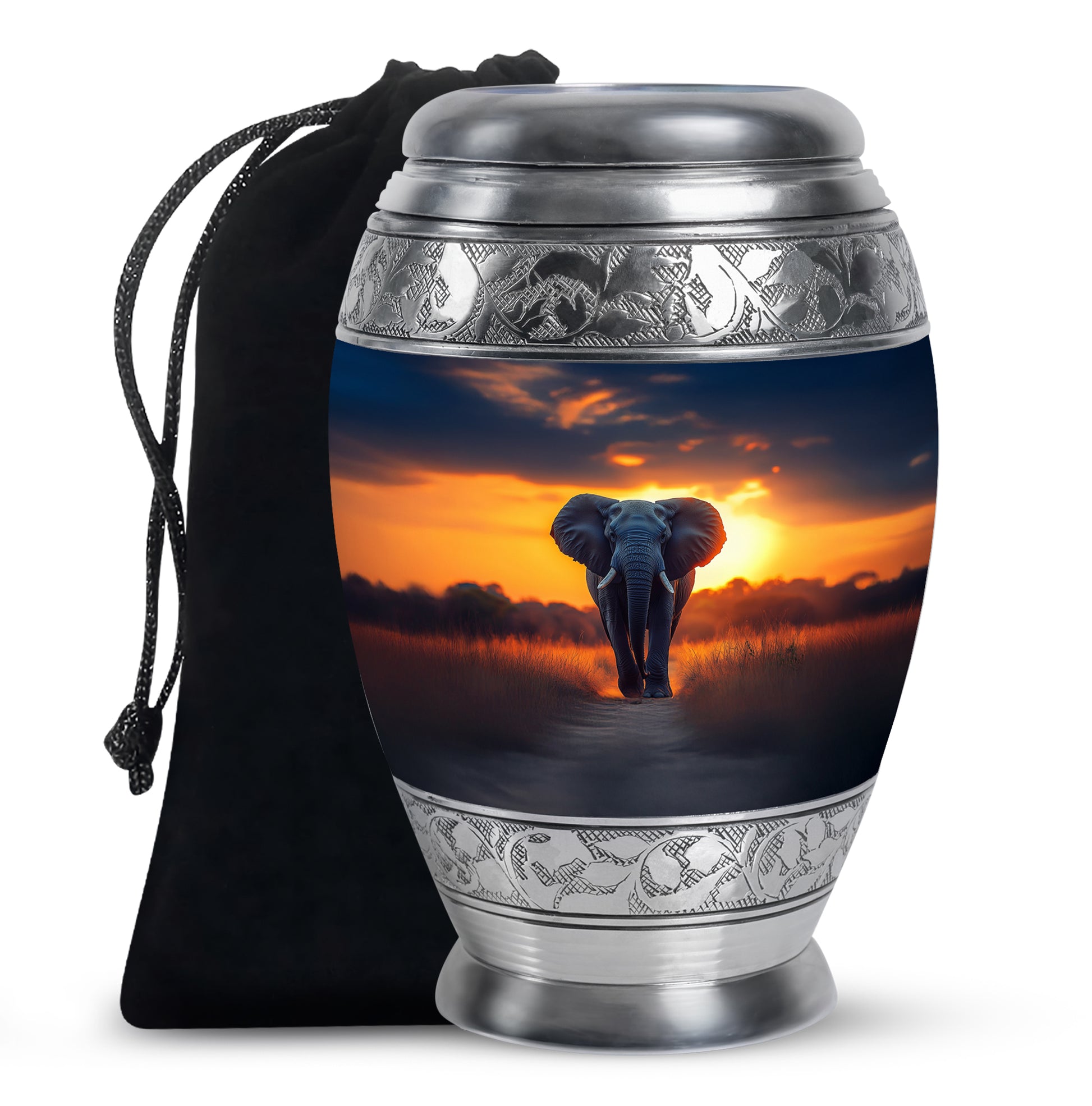 Elephant Cremation Urn For Funeral - Sunset Urn For Adult Female