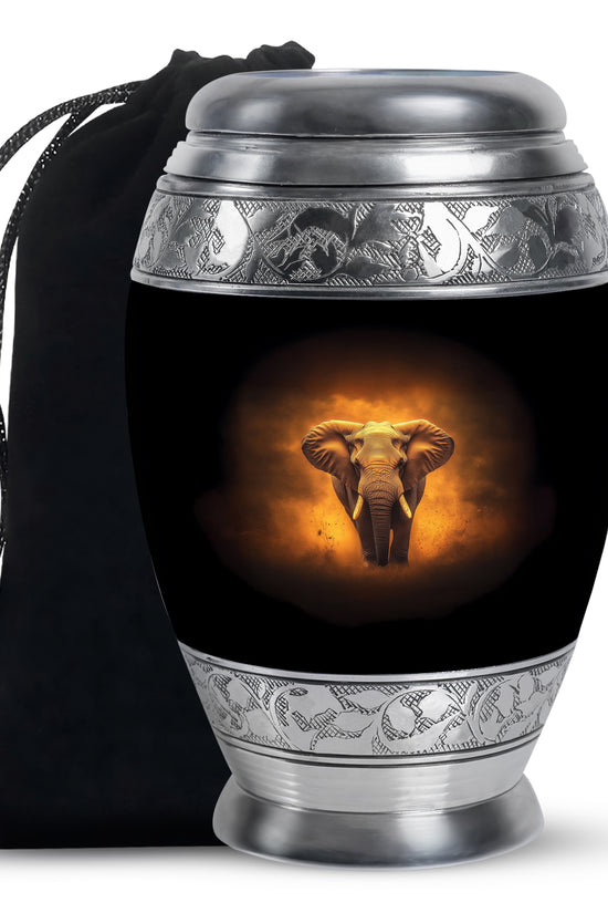 Elephant Tribute Memorial Urn - Stylish Cremation Urn For Human Ashes