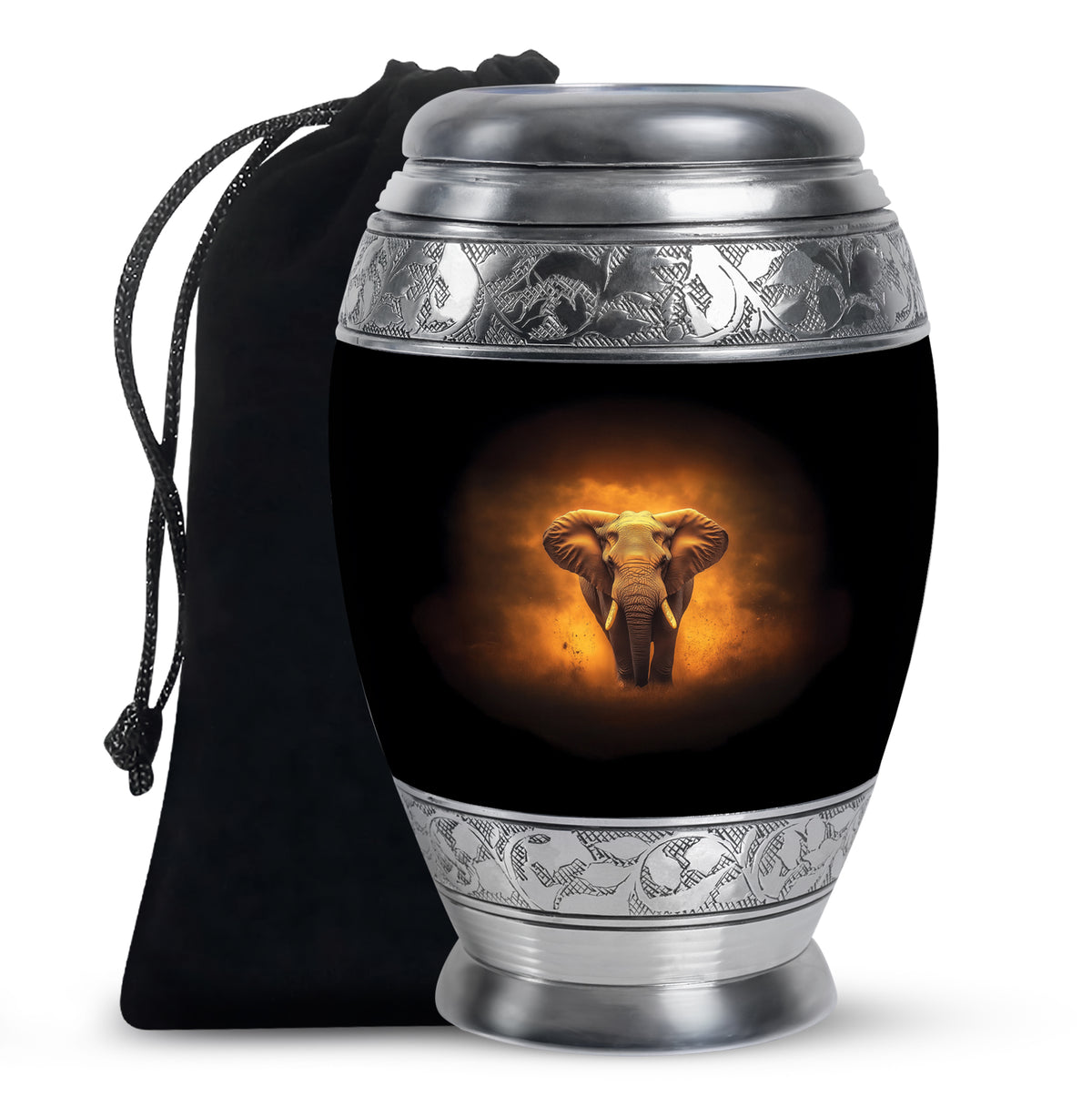 Elephant Tribute Memorial Urn - Stylish Cremation Urn For Human Ashes