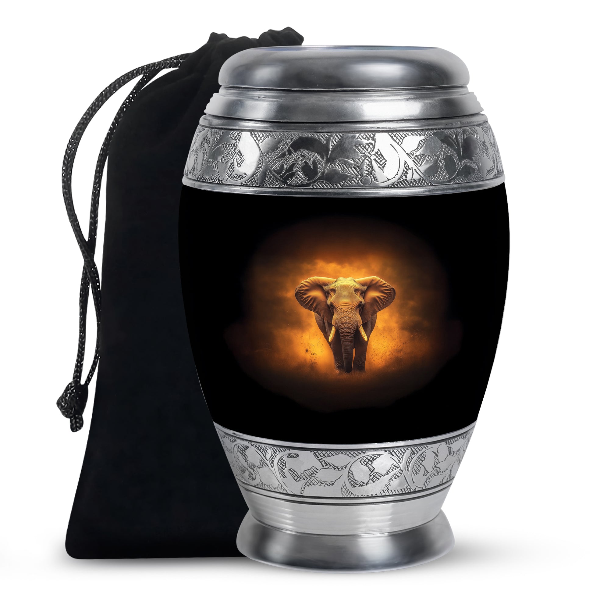 Elephant Tribute Memorial Urn - Stylish Cremation Urn For Human Ashes