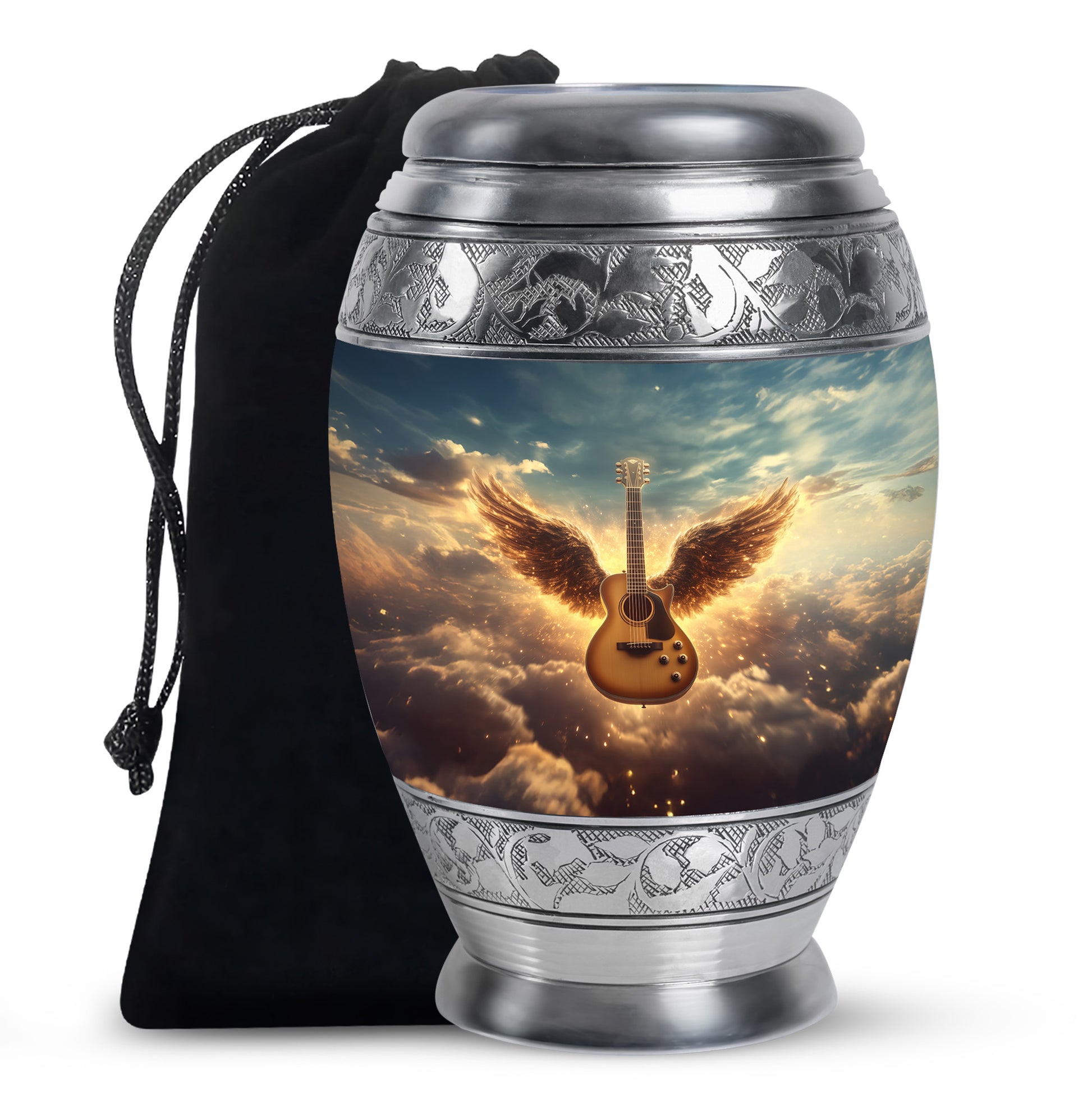 Beautiful Guitar Cremation Urn - A Peaceful Tribute Urn For Music Lovers