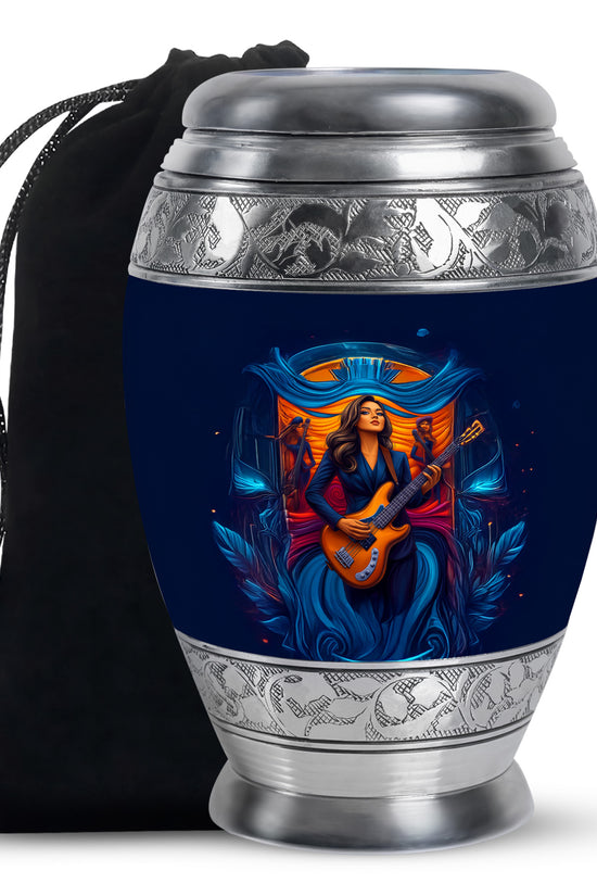 Artistic Guitar Burial Urn - Beautifully Crafted Funeral Urns For Women