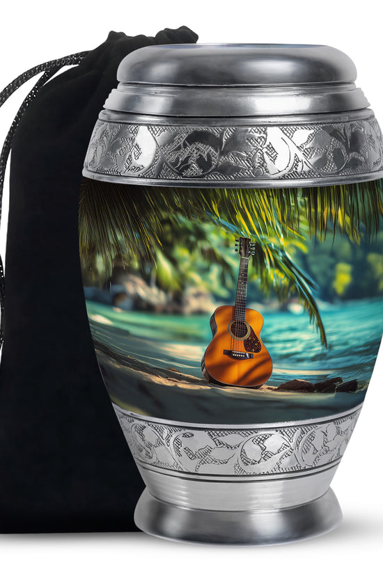 Ocean Guitar Urns -Tropical Cremation Memorial Urn For Loved Ones