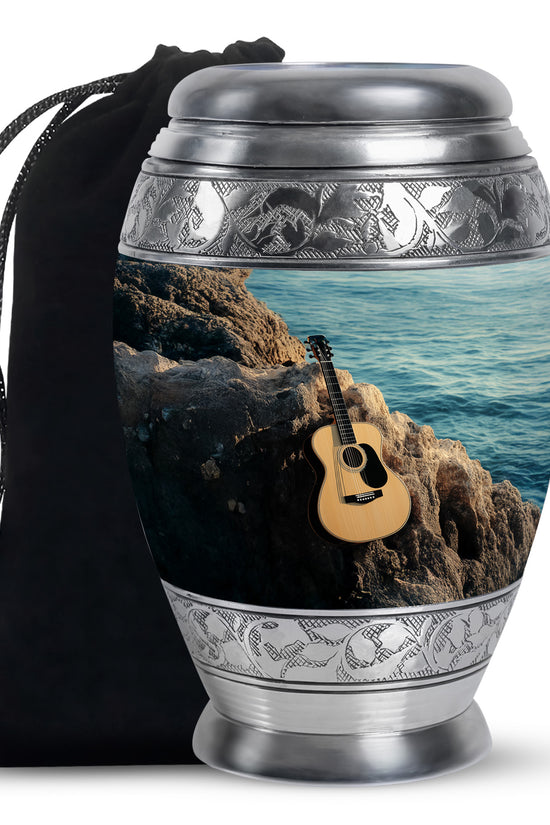 Music Guitar Cremation Urn -Beach Theme Urn For Ashes