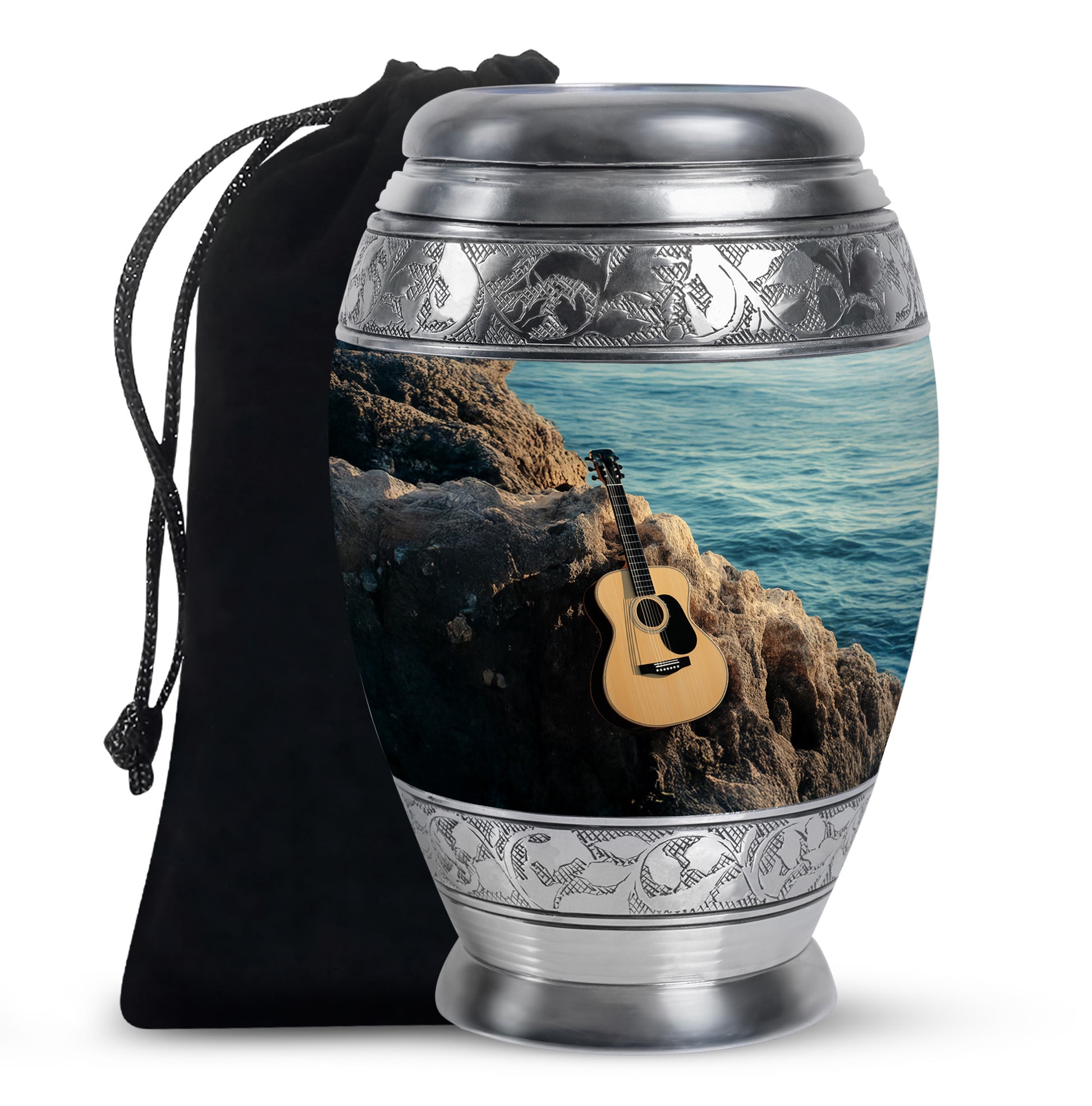Music Guitar Cremation Urn -Beach Theme Urn For Ashes