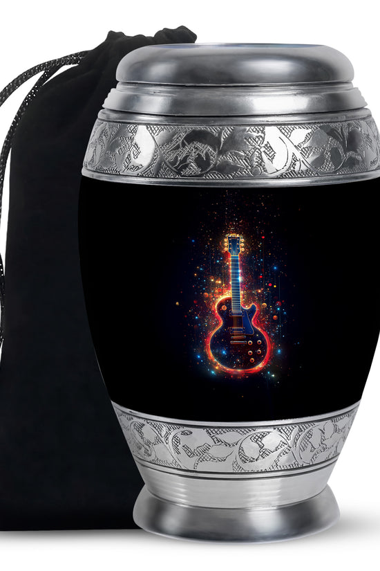 Heavenly Guitar Tribute Urn - Memories Urn For Adults