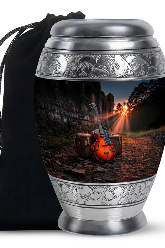 Guitar Memorial Urn - Musical Theme Cremation Urn For Adult Ashes