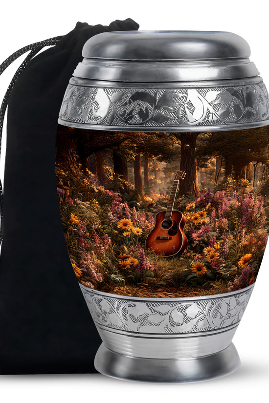 Guitar Theme Funeral Urn - Beautiful Cremation Urn For Loved Ones