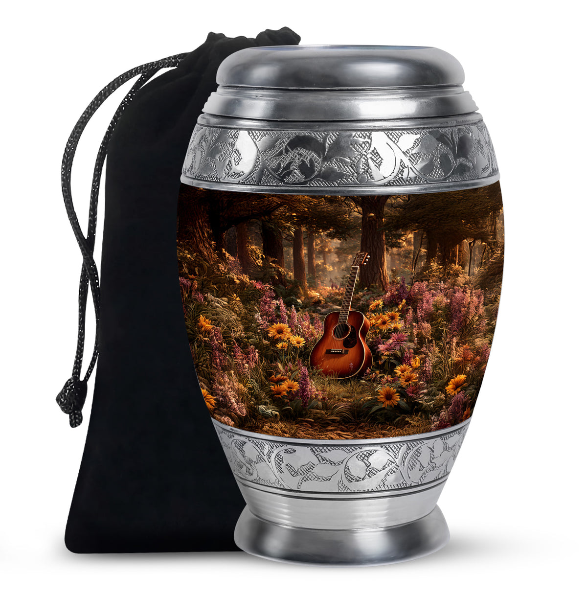Guitar Theme Funeral Urn - Beautiful Cremation Urn For Loved Ones