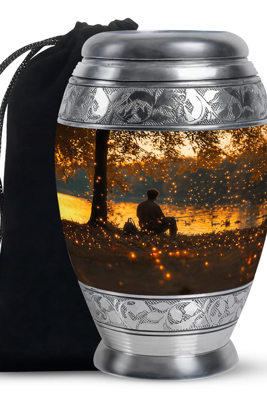 Fisherman Tribute Urn - Nature Cremation Urn For Adults