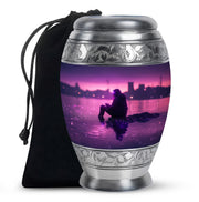 Purple Night Fishing Cremation Urn - Unique Decorative Memorial Urns