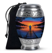 Sunset Fishing Memorial Urn - Beautiful Sunset Memorial Urn For Adult Male