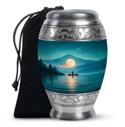 Moon Fishing Cremation Urn - Night Sky Cremation Urn For Burial