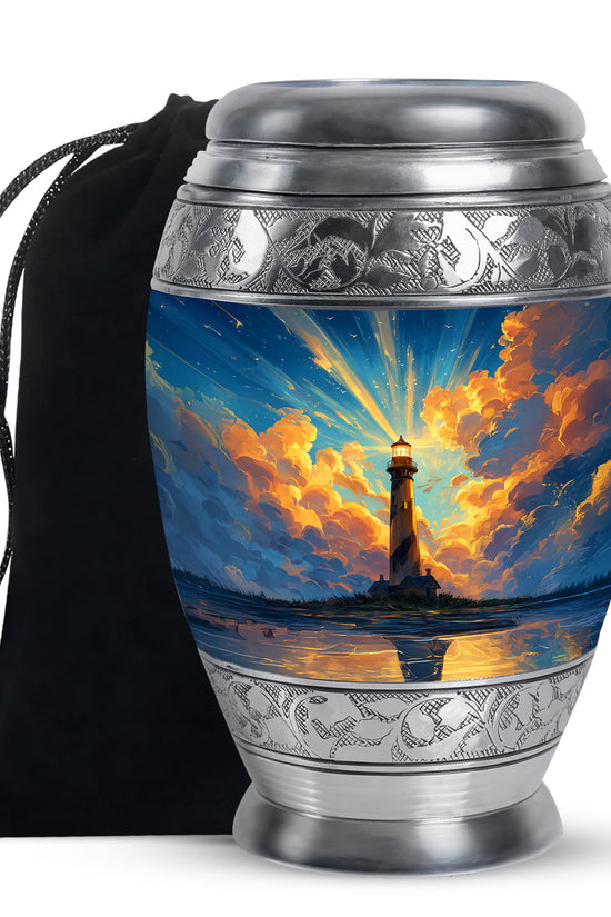 Divine Sky Lighthouse Urn - Premium Cremation Urn For Adult Male & Female