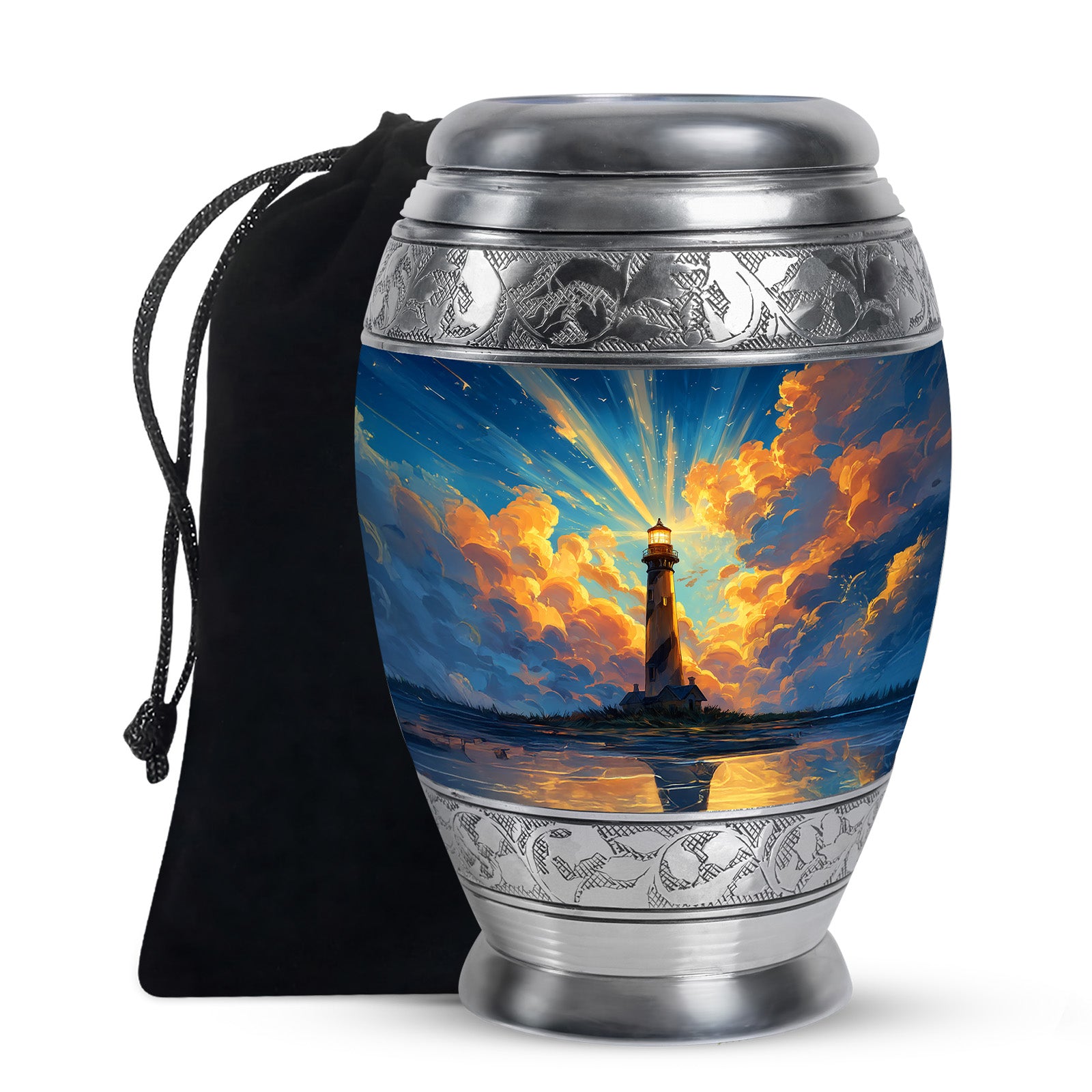 Divine Sky Lighthouse Urn - Premium Cremation Urn For Adult Male & Female