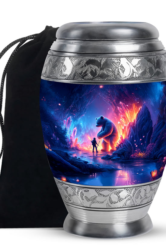 Cave Bear Cremation Urn - Protector Memorial Urn For Father & Mother