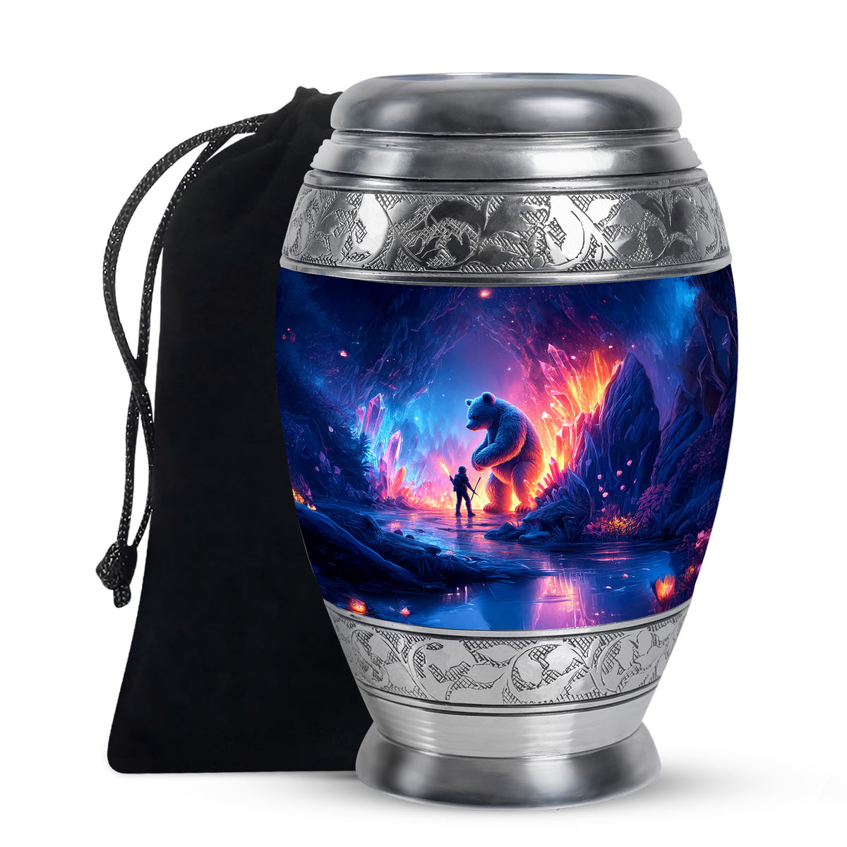 Cave Bear Cremation Urn - Protector Memorial Urn For Father & Mother