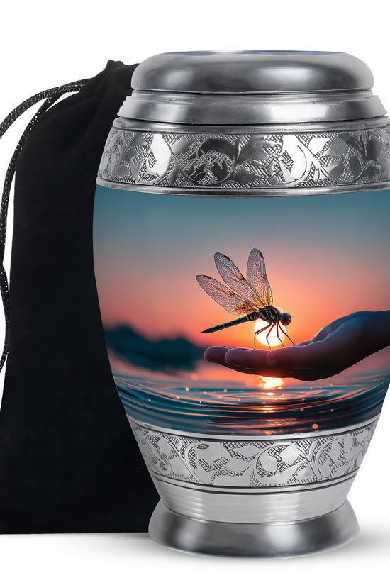 Nature Dragonfly Memorial Urn – Sunset Cremation Urn For Adult Ashes