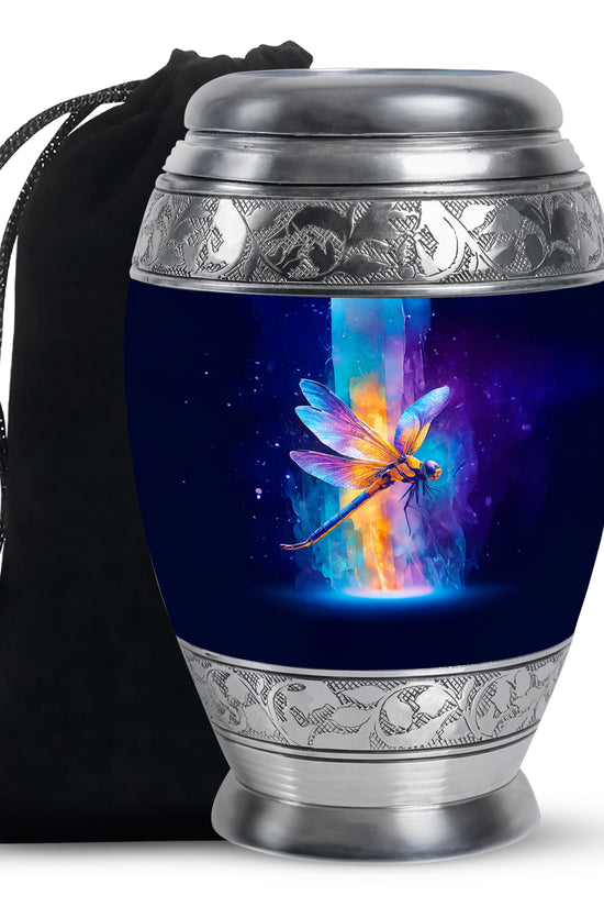 Dragonfly Cremation Urn - Colorful Light Memorial Urn For Human Ashes