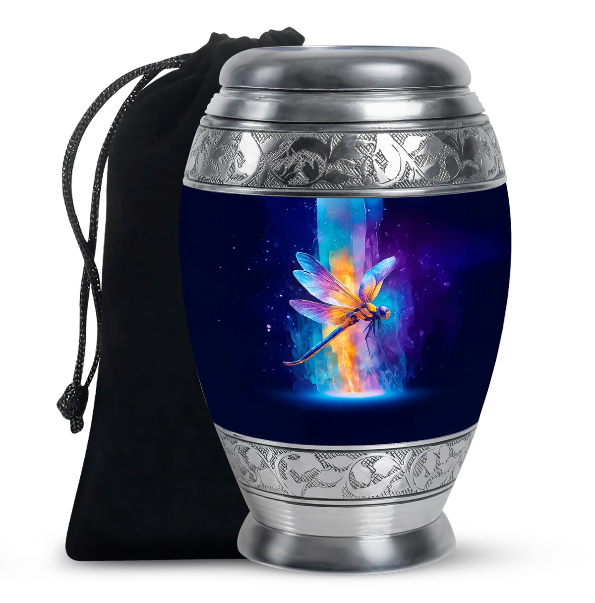 Dragonfly Cremation Urn - Colorful Light Memorial Urn For Human Ashes