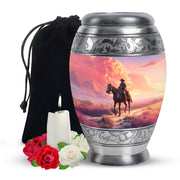 Cowboy Themed Funeral Urns - Beautiful Clowds Mountain Urns For Human Ashes