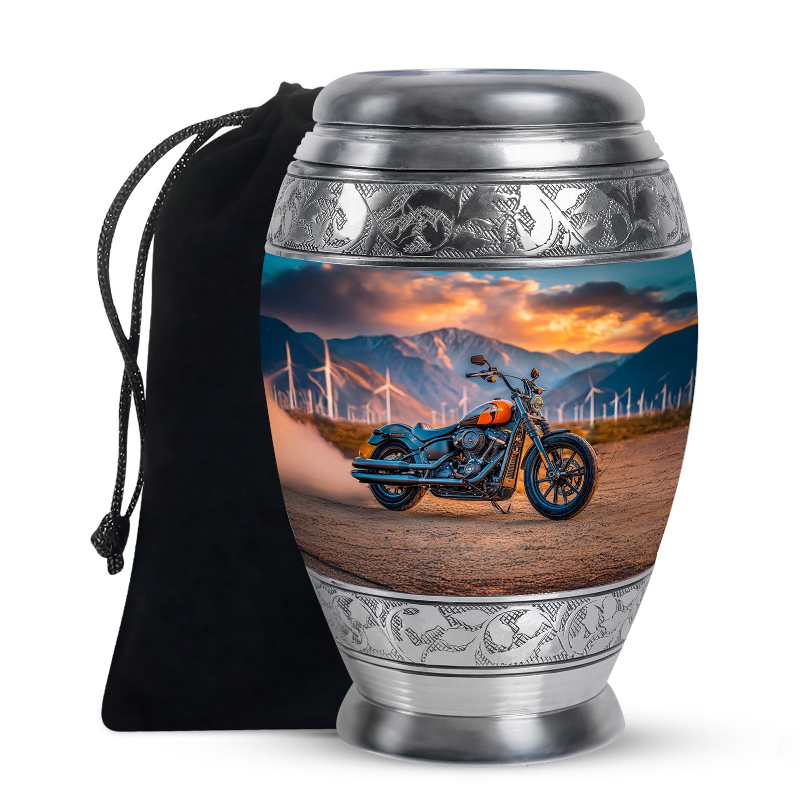 Motorcycle Funeral Urn For Men - Mountain Cremation Urn For Adult Ashes