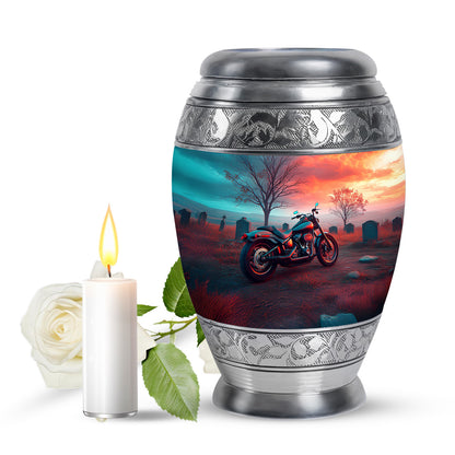 Regal Bike Memorial Cremation Urns - Teal 10-inch, 200 cu in - Karyliz