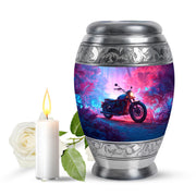 Blue Resounding Bike Memorial Urn for Ashes - 10-inch, 200 cu in - Karyliz