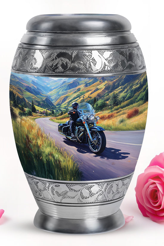 Blue Bike Cremation Urns - Imperial Tribute 10-inch, 200 cu in - Karyliz