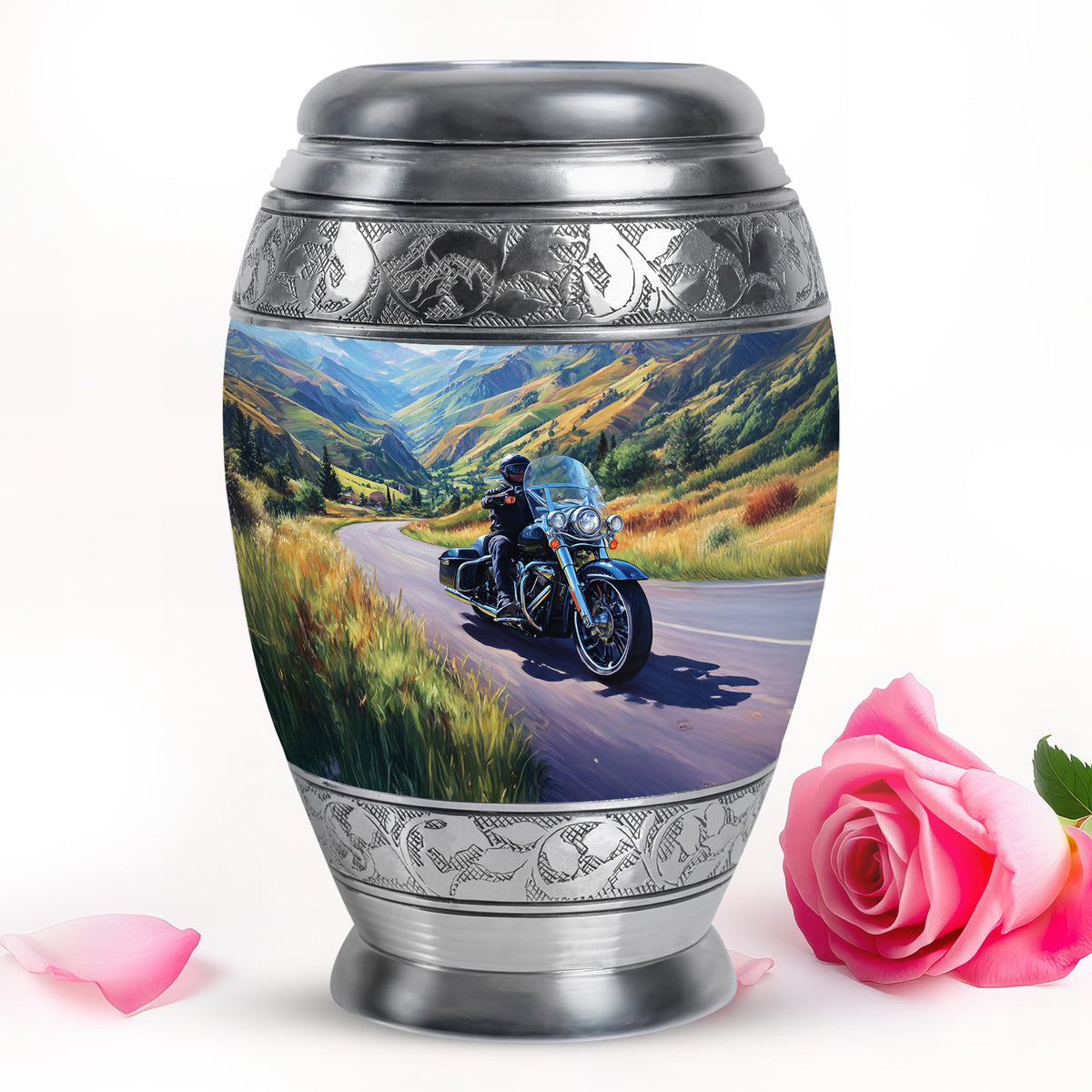 Blue Bike Cremation Urns - Imperial Tribute 10-inch, 200 cu in - Karyliz